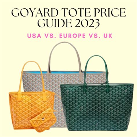 goyard pm price 2024|goyard tote price comparison.